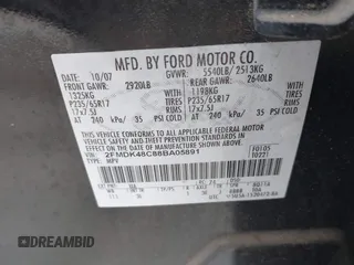 2008 Ford Edge SEL z VIN 2FMDK48C88BA05891, wystawiony jako IAAI lot #42311230 z przebiegiem 146 515 mil mil oraz . Historia ofert i sprzedaży dostępna na DreamBid. Obrazek 9.