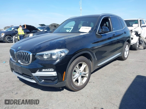 2019 BMW X3 sDrive30i with VIN 5UXTR7C5XKLR51471, listed as a IAAI auction lot 41718818 with 52,670 mi miles. Bid and sale history available at carsss.com. Image 17.