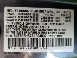 2010 Honda Accord Crosstour EX-L with VIN 5J6TF2H57AL004032, listed as a Copart auction lot 74630224 with 257,283 mi miles and Clean Title. Bid and sale history available at carsss.com. Image 12.