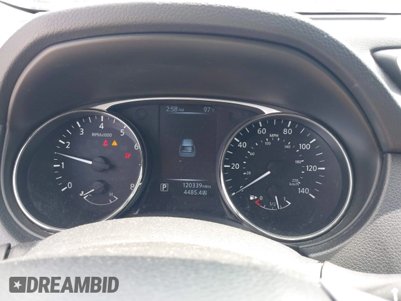 2015 Nissan Rogue SV with VIN KNMAT2MT7FP558410, listed as a IAAI auction lot 42106833 with 120,339 mi miles and . Bid and sale history available at carsss.com. Image 7.