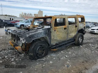 2004 Hummer H2 with VIN 5GRGN23U14H117277, listed as a Copart auction lot 87757135 with Not Provided miles and Salvage Title. Bid and sale history available at carsss.com. Image 1.