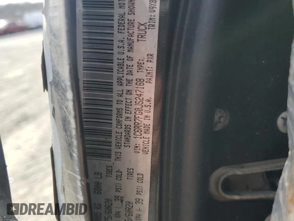2018 Ram 1500 Express with VIN 1C6RR7FG0JS247168, listed as a Copart auction lot 44564565 with 0 mi miles and Salvage Title. Bid and sale history available at carsss.com. Image 13.