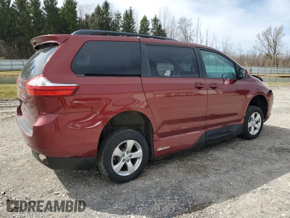 2017 Toyota Sienna LE Auto Access Seat with VIN 5TDKZ3DC2HS814633, listed as a Copart auction lot 50413255 with 56,454 mi miles and Salvage Title. Bid and sale history available at carsss.com. Image 3.