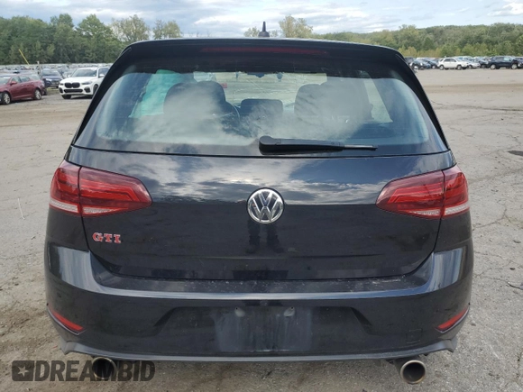 2019 Volkswagen Golf GTI S with VIN 3VW5T7AU0KM011651, listed as a Copart auction lot 70188304 with 0 mi miles and Salvage Title. Bid and sale history available at carsss.com. Image 6.