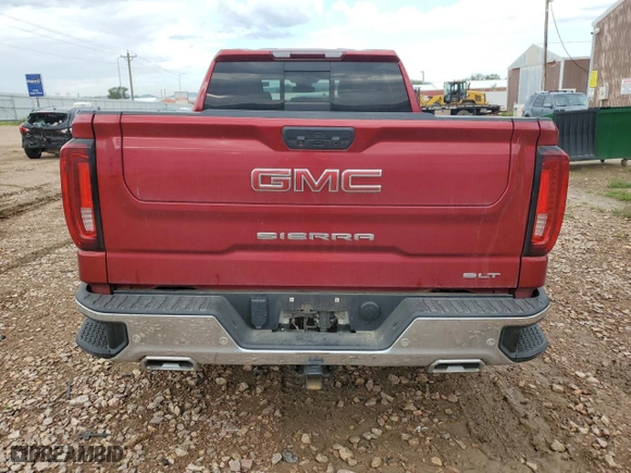 2022 GMC Sierra 1500 SLT with VIN 3GTUUDET4NG618909, listed as a Copart auction lot 67024034 with 26,389 mi miles and Salvage Title. Bid and sale history available at carsss.com. Image 6.