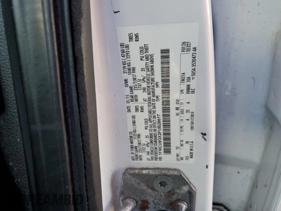 2015 Ford Escape SE with VIN 1FMCU9GX2FUB28617, listed as a Copart auction lot 46711975 with 131,963 mi miles and Salvage Title. Bid and sale history available at DreamBid. Image 14.