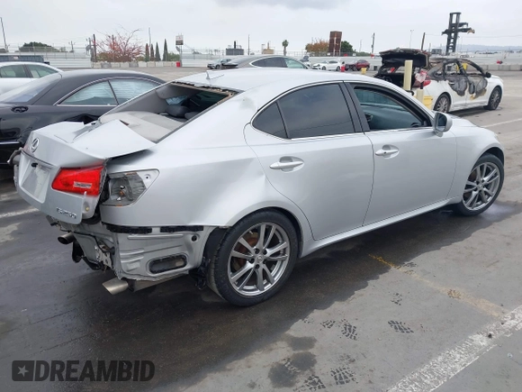 2007 Lexus IS 250 z VIN JTHBK262675034687, wystawiony jako IAAI lot #42211144 z przebiegiem 185 706 mil mil oraz . Historia ofert i sprzedaży dostępna na DreamBid. Obrazek 4.