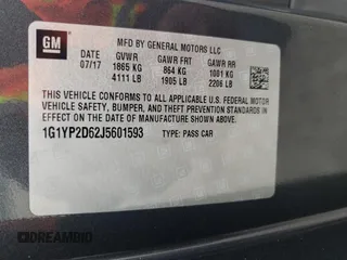 2018 Chevrolet Corvette Z06 1LZ with VIN 1G1YP2D62J5601593, listed as a Copart auction lot 44534414 with 0 mi miles. Bid and sale history available at carsss.com. Image 12.