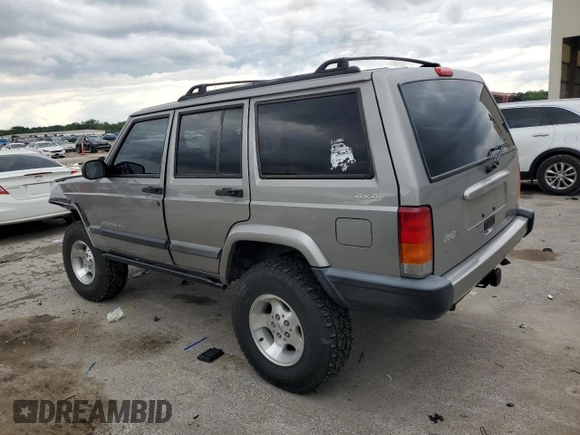 2001 Jeep Cherokee Sport with VIN 1J4FF48S91L592966, listed as a Copart auction lot 58996445 with 159,140 mi miles and Salvage title. Bid and sale history available at DreamBid. Image 2.