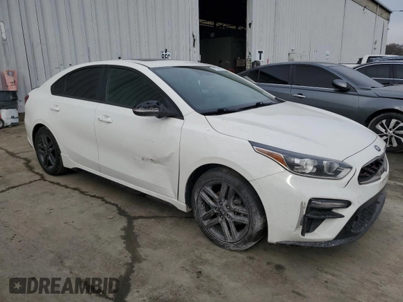 2020 Kia Forte GT-Line with VIN 3KPF34AD9LE200252, listed as a Copart auction lot 42927995 with 56,340 mi miles and Salvage Title. Bid and sale history available at carsss.com. Image 4.
