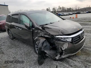 2023 Honda Odyssey EX-L z VIN 5FNRL6H69PB033309, wystawiony jako Copart lot #48559565 z przebiegiem 30 068 mil mil oraz Szkoda całkowita • Salvage title. Historia ofert i sprzedaży dostępna na DreamBid. Obrazek 4.