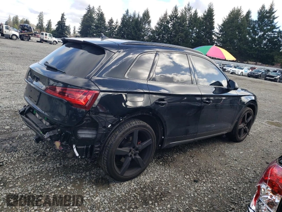 2021 Audi SQ5 Premium Plus with VIN WA1B4AFY5M2040238, listed as a Copart auction lot 46590934 with 16,841 mi miles and . Bid and sale history available at DreamBid. Image 3.