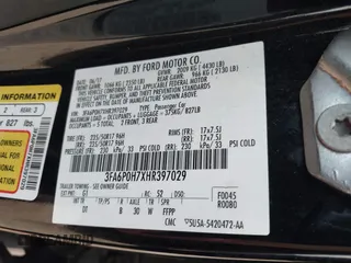 2017 Ford Fusion SE with VIN 3FA6P0H7XHR397029, listed as a IAAI auction lot 42281733 with 65,961 mi miles and . Bid and sale history available at DreamBid. Image 9.