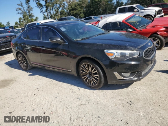 2014 Kia Cadenza Premium with VIN KNALN4D71E5121091, listed as a Copart auction lot 82902324 with 205,042 mi miles and Clean Title. Bid and sale history available at carsss.com. Image 4.