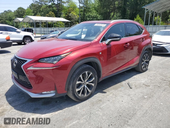 2015 Lexus NX 200t with VIN JTJBARBZ2F2021593, listed as a Copart auction lot 56943015 with 128,331 mi miles and Salvage title. Bid and sale history available at DreamBid. Image 1.