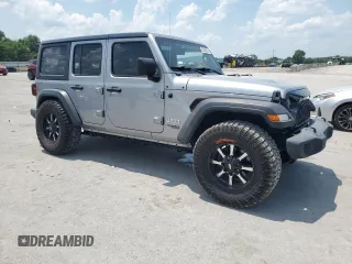 2021 Jeep Wrangler Unlimited Sport with VIN 1C4HJXDG7MW521106, listed as a Copart auction lot 62230955 with 52,358 mi miles and Salvage title. Bid and sale history available at DreamBid. Image 4.