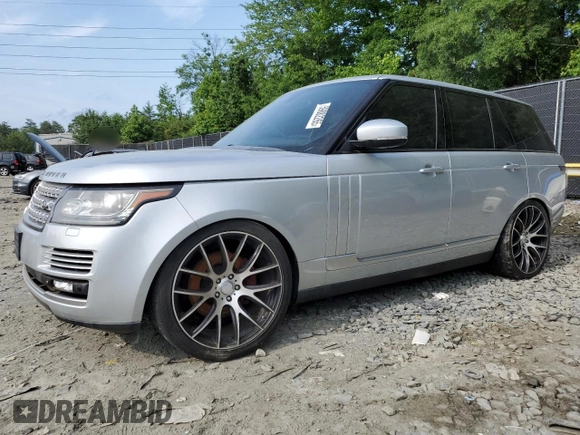 2014 Land Rover Range Rover HSE with VIN SALGS2WF1EA164710, listed as a Copart auction lot 59882265 with 138,163 mi miles and Salvage title. Bid and sale history available at DreamBid. Image 1.