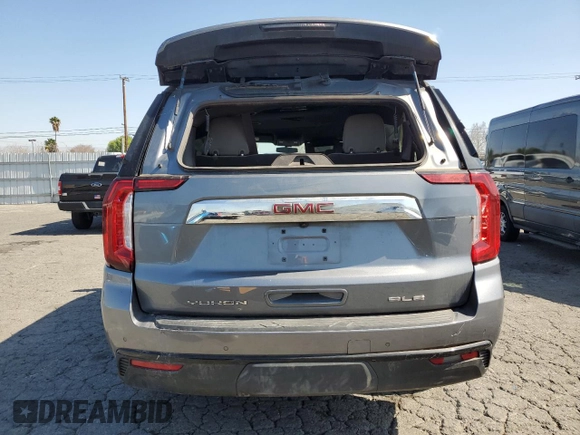 2022 GMC Yukon SLE with VIN 1GKS2AKD5NR329485, listed as a Copart auction lot 47016325 with 0 mi miles and Salvage Title. Bid and sale history available at carsss.com. Image 6.