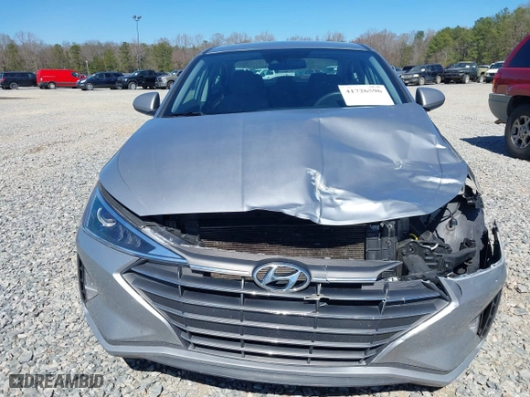 2020 Hyundai Elantra SEL with VIN 5NPD84LF3LH607891, listed as a IAAI auction lot 41726596 with 73,161 mi miles. Bid and sale history available at carsss.com. Image 12.