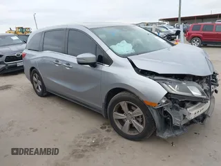 2019 Honda Odyssey EX-L z VIN 5FNRL6H7XKB107290, wystawiony jako IAAI lot #41329999 z przebiegiem 109 542 mil mil oraz . Historia ofert i sprzedaży dostępna na DreamBid. Obrazek 1.