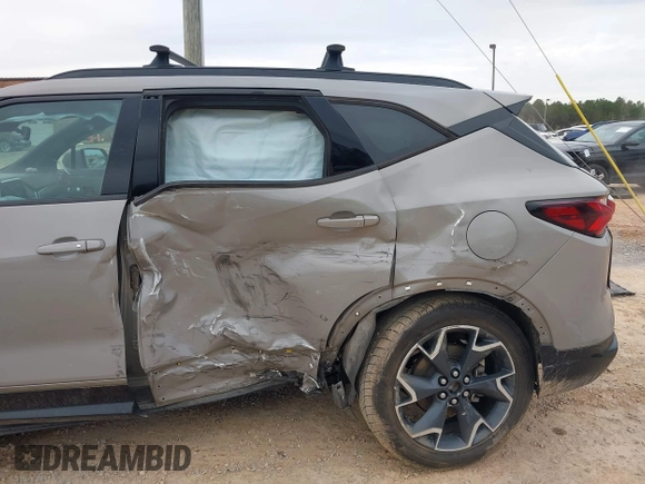 2021 Chevrolet Blazer RS with VIN 3GNKBERS4MS508899, listed as a IAAI auction lot 41728853 with 77,481 mi miles and . Bid and sale history available at DreamBid. Image 6.