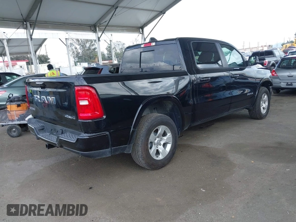 2025 Ram 1500 Big Horn with VIN 1C6RRFFG7SN506037, listed as a IAAI auction lot 41915215 with 2,137 mi miles. Bid and sale history available at carsss.com. Image 4.