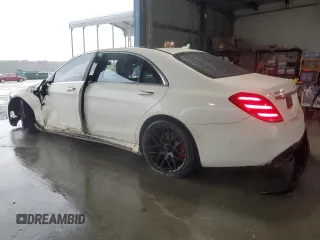 2018 Mercedes-Benz S 63 AMG with VIN WDDUG8JB2JA343602, listed as a Copart auction lot 84506804 with 103,928 mi miles and Salvage title. Bid and sale history available at DreamBid. Image 2.