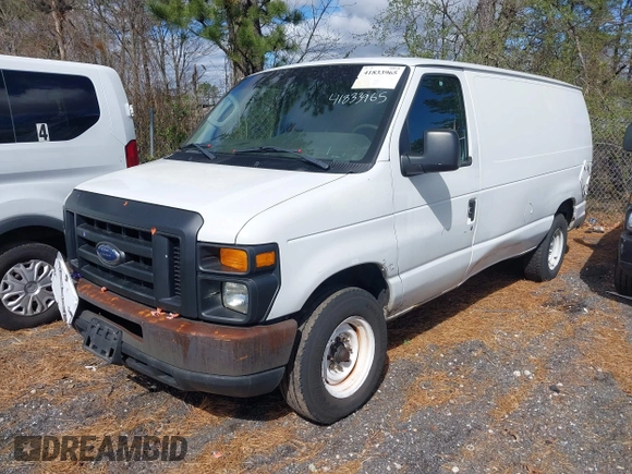 2010 Ford Econoline Cargo Commercial with VIN 1FTNE1EW0ADA91307, listed as a IAAI auction lot 41833965 with 160,419 mi miles. Bid and sale history available at carsss.com. Image 2.