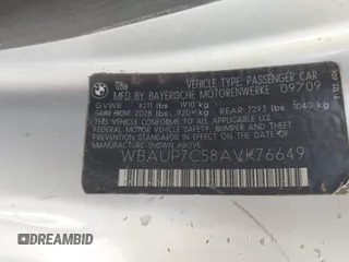 2010 BMW 1 Series 128i z VIN WBAUP7C58AVK76649, wystawiony jako IAAI lot #42356320 z przebiegiem 211 197 mil mil oraz . Historia ofert i sprzedaży dostępna na DreamBid. Obrazek 9.