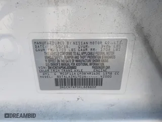 2019 Nissan Versa Sedan SV with VIN 3N1CN7AP5KL828802, listed as a IAAI auction lot 41738724 with 80,128 mi miles. Bid and sale history available at carsss.com. Image 9.