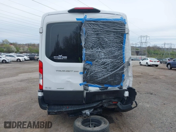 2023 Ford Transit Cargo with VIN 1FTBR1CG5PKA86059, listed as a IAAI auction lot 41951060 with 56,323 mi miles. Bid and sale history available at carsss.com. Image 17.
