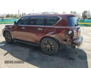 2018 Nissan Armada Platinum with VIN JN8AY2NE9J9734988, listed as a Copart auction lot 51811715 with 113,748 mi miles and Salvage Title. Bid and sale history available at carsss.com. Image 2.
