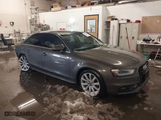 2014 Audi A4 Premium with VIN WAUBFAFL0EN013661, listed as a IAAI auction lot 41450170 with 102,857 mi miles. Bid and sale history available at carsss.com. Image 1.