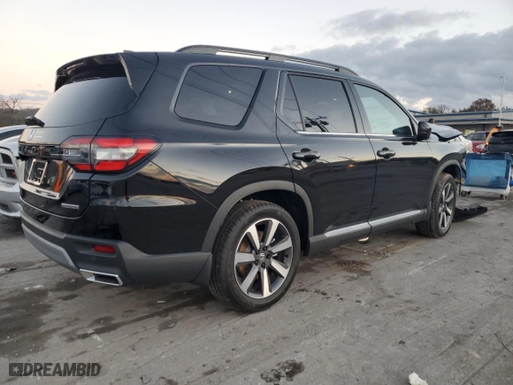 2025 Honda Pilot Touring with VIN 5FNYG2H70SB020006, listed as a Copart auction lot 83966764 with 0 mi miles and Salvage Title. Bid and sale history available at carsss.com. Image 3.