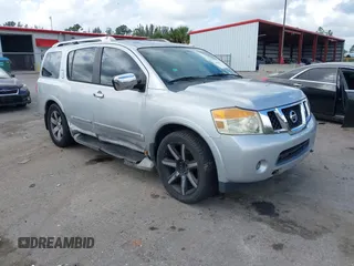 2011 Nissan Armada SV with VIN 5N1BA0ND4BN614763, listed as a IAAI auction lot 41590417 with 154,860 mi miles and . Bid and sale history available at DreamBid. Image 1.