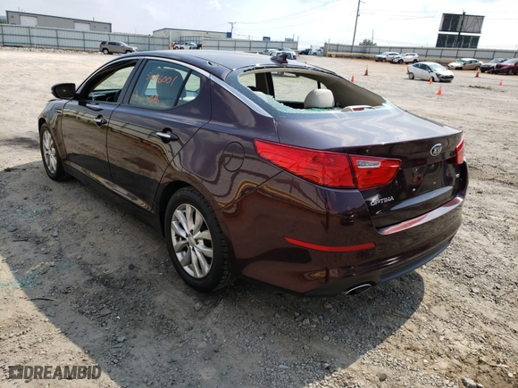 2014 Kia Optima LX with VIN 5XXGM4A79EG314371, listed as a Copart auction lot 50327902 with 0 mi miles and Salvage Title. Bid and sale history available at carsss.com. Image 3.