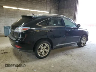 2012 Lexus RX 450h with VIN JTJBC1BAXC2432788, listed as a Copart auction lot 58899685 with Not provided miles and Salvage title. Bid and sale history available at DreamBid. Image 3.