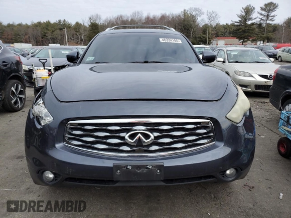 2009 Infiniti FX with VIN JNRAS18W99M152572, listed as a Copart auction lot 46334185 with 204,396 mi miles and Salvage title. Bid and sale history available at DreamBid. Image 5.