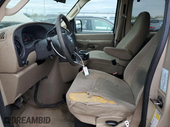 2008 Ford Econoline Passenger XL with VIN 1FBNE31LX8DB42236, listed as a Copart auction lot 55294215 with 150,809 mi miles and Salvage title. Bid and sale history available at DreamBid. Image 7.