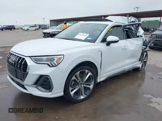 2020 Audi Q3 S line Premium Plus with VIN WA1EECF37L1078293, listed as a IAAI auction lot 42158322 with 56,345 mi miles and . Bid and sale history available at DreamBid. Image 2.