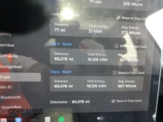 2020 Tesla Model Y Long Range with VIN 5YJYGDEE8LF008346, listed as a Copart auction lot 52863725 with 60,378 mi miles and Salvage Title. Bid and sale history available at DreamBid. Image 9.