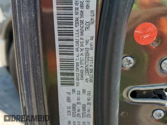 2016 Ram 1500 Laramie z VIN 1C6RR7NT7GS295449, wystawiony jako Copart lot #52045075 z przebiegiem 162 133 mil mil oraz Szkoda całkowita • Salvage title. Historia ofert i sprzedaży dostępna na DreamBid. Obrazek 12.