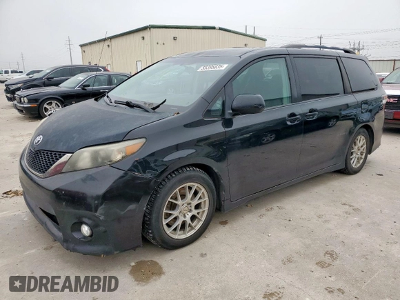 2011 Toyota Sienna SE with VIN 5TDXK3DC1BS058195, listed as a Copart auction lot 55395835 with 172,413 mi miles and Salvage title. Bid and sale history available at DreamBid. Image 1.
