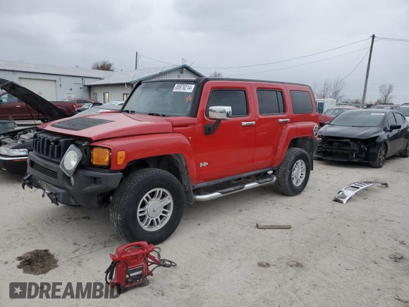 2006 Hummer H3 with VIN 5GTDN136368326659, listed as a Copart auction lot 80970214 with 197,305 mi miles and Salvage Title. Bid and sale history available at DreamBid. Image 1.