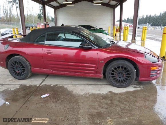 2002 Mitsubishi Eclipse GT with VIN 4A3AE85H92E055455, listed as a IAAI auction lot 42014844 with 192,031 mi miles. Bid and sale history available at carsss.com. Image 13.