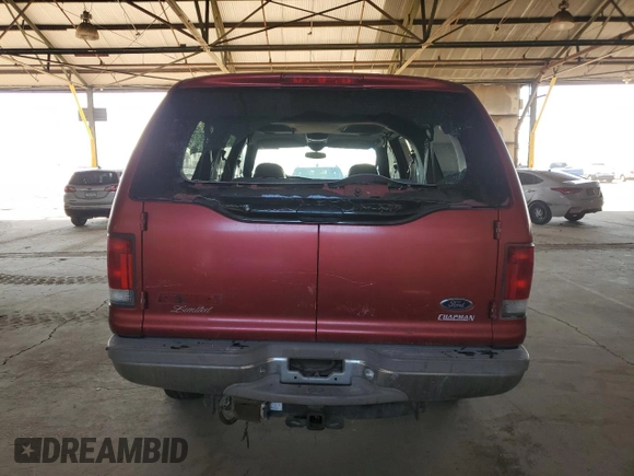 2000 Ford Excursion Limited с VIN 1FMNU43S8YEA45745, выставлен на аукционе Copart как лот 60571565 с пробегом 155 501 миль миль и Чистый • Clean title. История ставок и продаж доступна на DreamBid. Изображение 6.