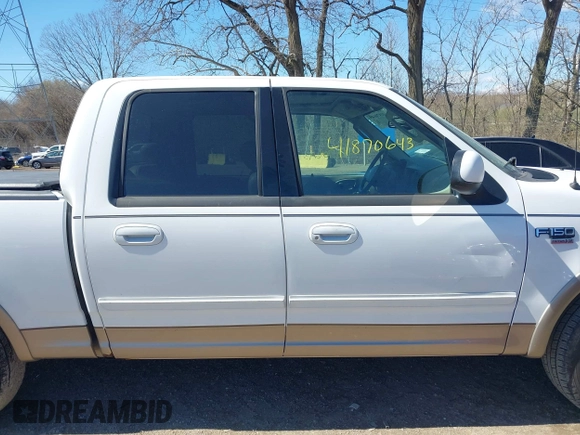 2003 Ford F-150 XLT with VIN 1FTRW07663KD57580, listed as a IAAI auction lot 41870643 with 256,497 mi miles. Bid and sale history available at carsss.com. Image 13.