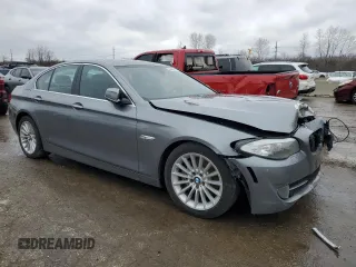 2013 BMW 5 Series 535i with VIN WBAFR7C58DC829173, listed as a Copart auction lot 45767075 with 242,524 mi miles and Salvage Title. Bid and sale history available at DreamBid. Image 4.