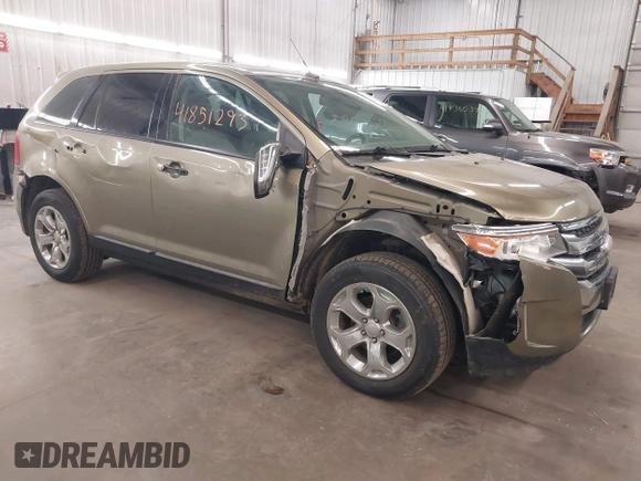 2013 Ford Edge SEL with VIN 2FMDK4JC0DBE09448, listed as a IAAI auction lot 41851293 with 166,501 mi miles. Bid and sale history available at carsss.com. Image 1.