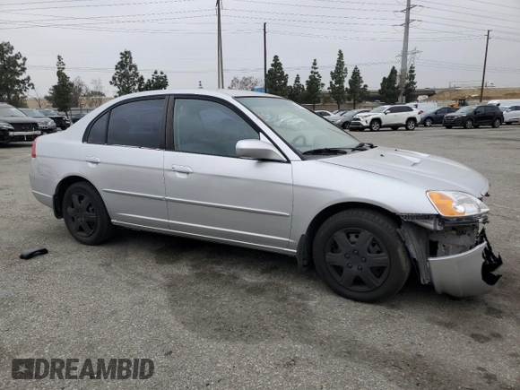 2003 Honda Civic LX with VIN 1HGES16573L014846, listed as a Copart auction lot 49913235 with 200,178 mi miles and Salvage Title. Bid and sale history available at DreamBid. Image 4.